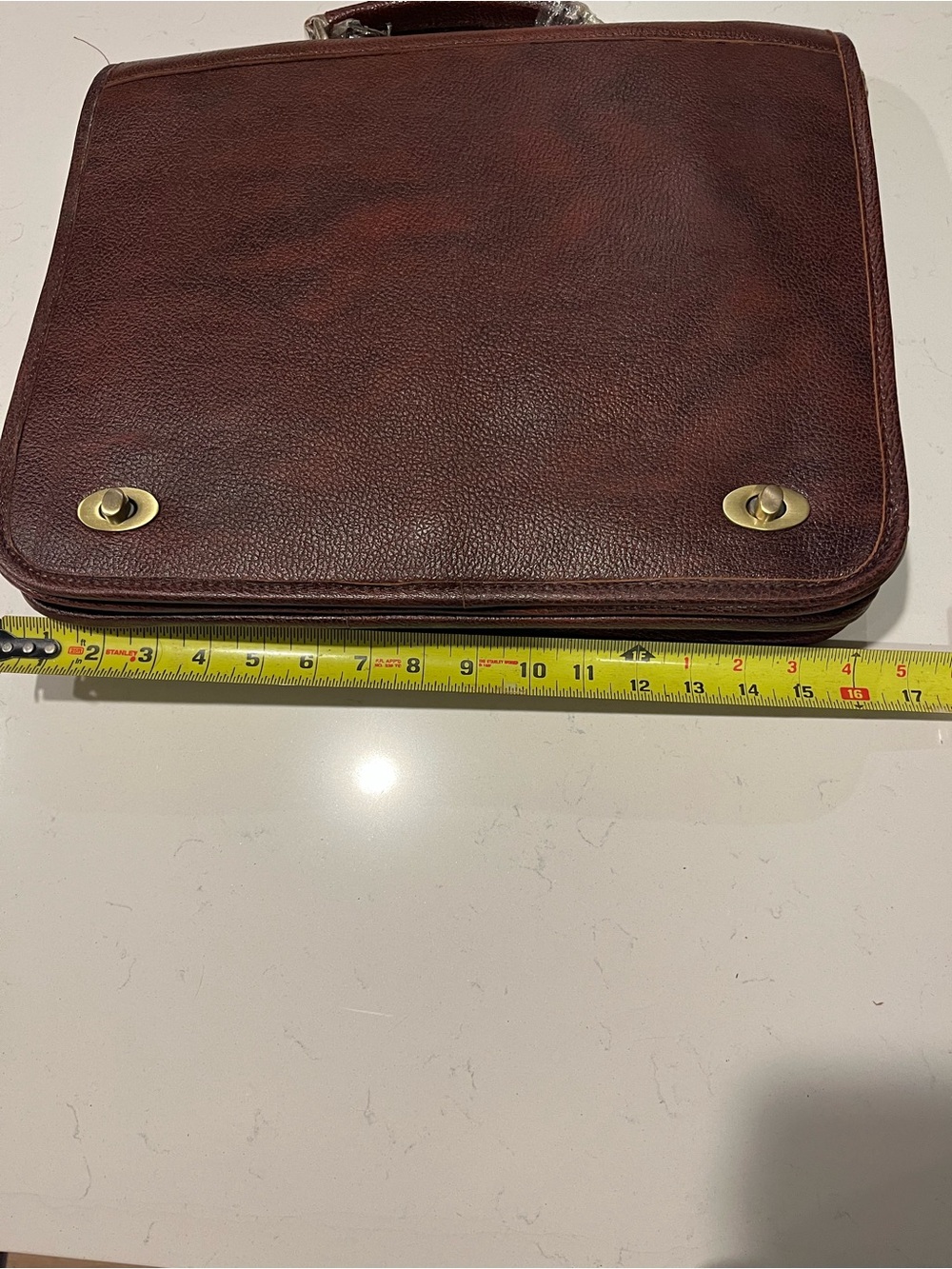 LEATHER BRIEFCASE. Denver Leather Co. NWOT never used. With leather day planner. - Picture 8 of 10